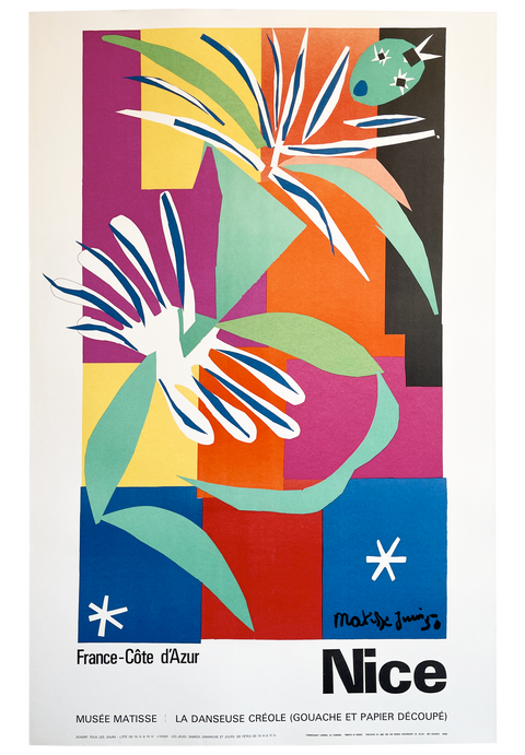 Original Poster Henri Matisse Cote D'Azur - Nice - 1950, Mourlot