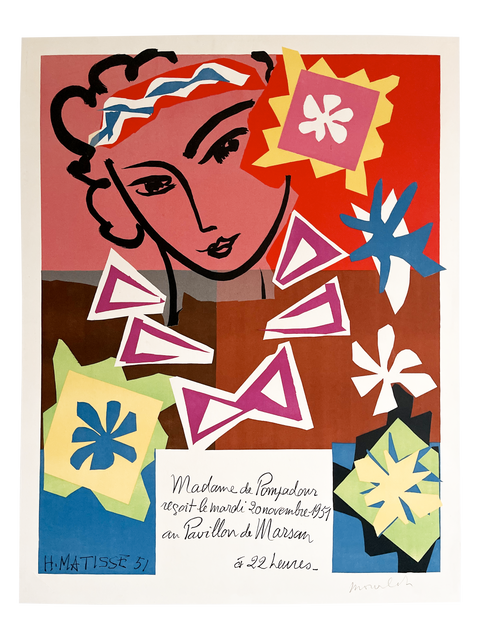 Original Poster Henri Matisse "Madame De Pompadour" 1951 - Mourlot