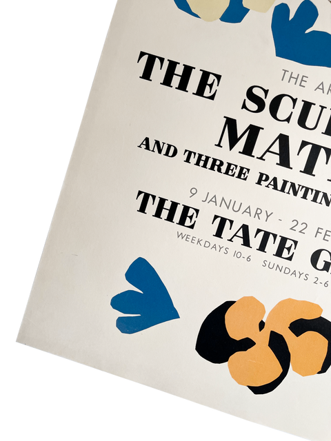 Original Matisse Poster "The Sculpture Of Matisse", The Tate Gallery - 1953