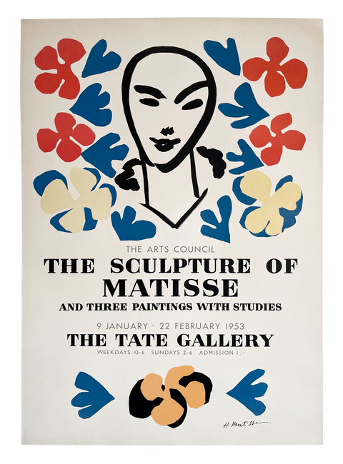 Original Matisse Poster "The Sculpture Of Matisse", The Tate Gallery - 1953