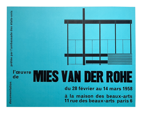 Original Poster Mies Van Der Rohe, 1958