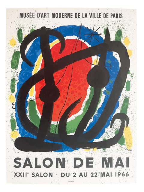 Original Joan Miro Poster, Salon de Mai - 1966 - Mourlot