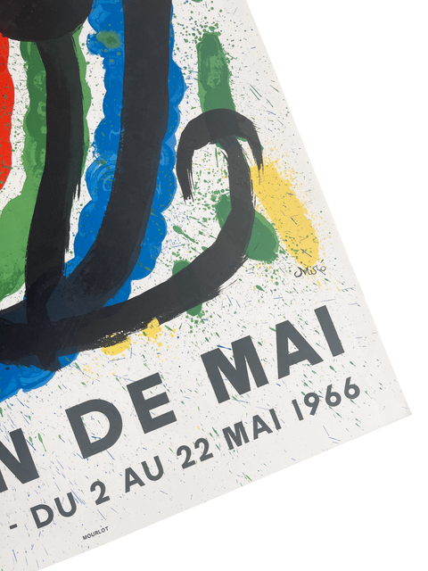 Original Joan Miro Poster, Salon de Mai - 1966 - Mourlot