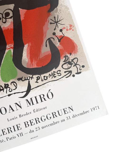 Original Joan Miro Poster - Galerie Berggruen, 1971 - Mourlot