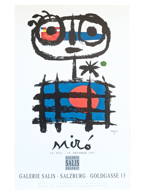 Original Joan Miro Poster 1991, Salzburg