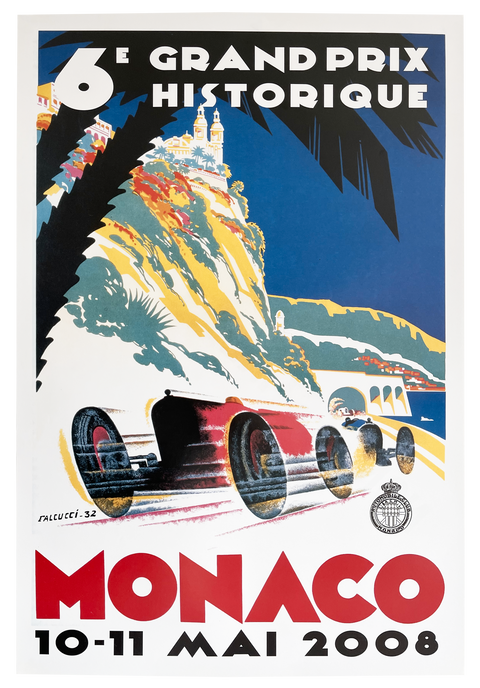 Original Formula 1 Poster - Historique Grand Prix Monaco 2008