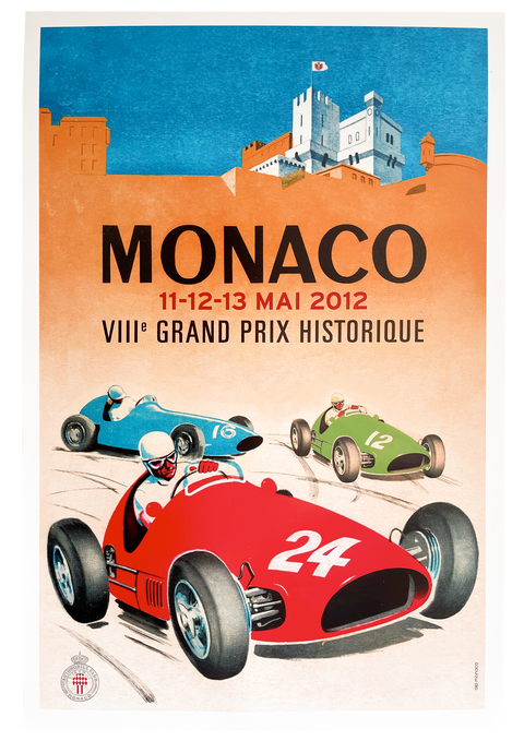 Original Formula 1 Poster - Historique Grand Prix Monaco 2012