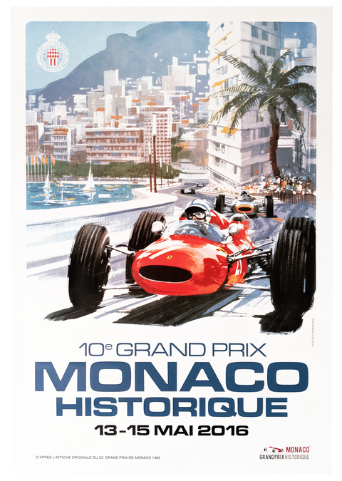 Original Formula 1 Poster - Historique Grand Prix Monaco 2016