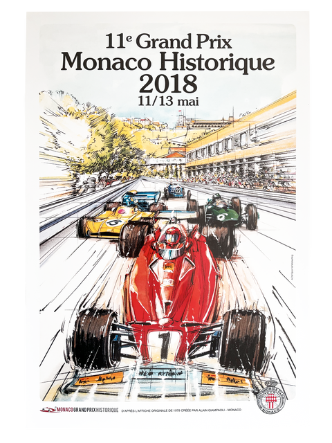 Original Formula 1 Poster - Historique Grand Prix Monaco 2018