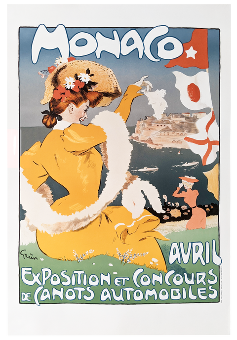 Original Poster By Grun "Concours Canots Automobiles" 1911-1994