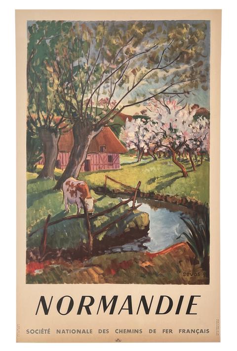 Original Poster Normandie Chemin De Fer, 1947