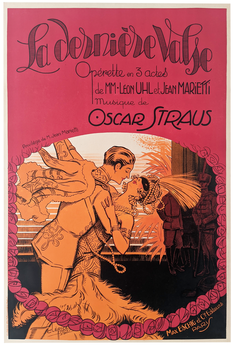 Original Poster Derniere Valse Oscar Straus - 1920
