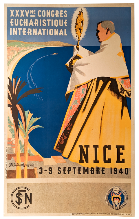 Original Poster Congrès Eucharistique International - Nice