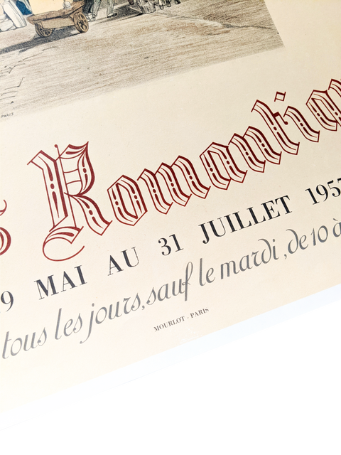Original Mourlot Poster Paris Romantique - 1957