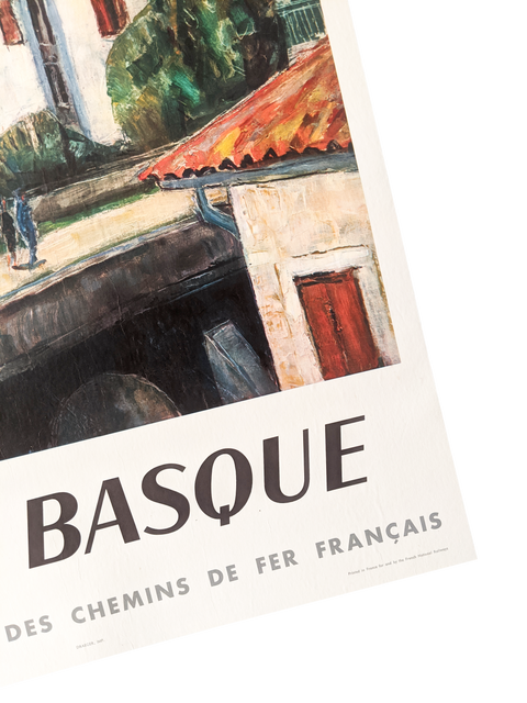 Original Poster Tourism "Pays Basque" - Societe National Chemin Fer, 1958 by Durel