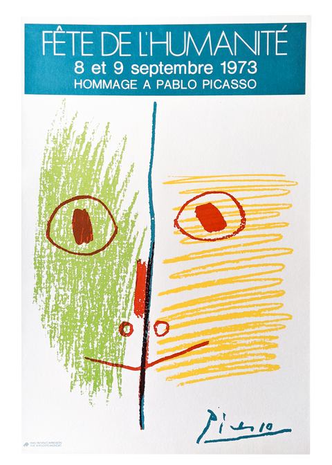 Original Poster Pablo Picasso Fete De L'Humanité - 1973