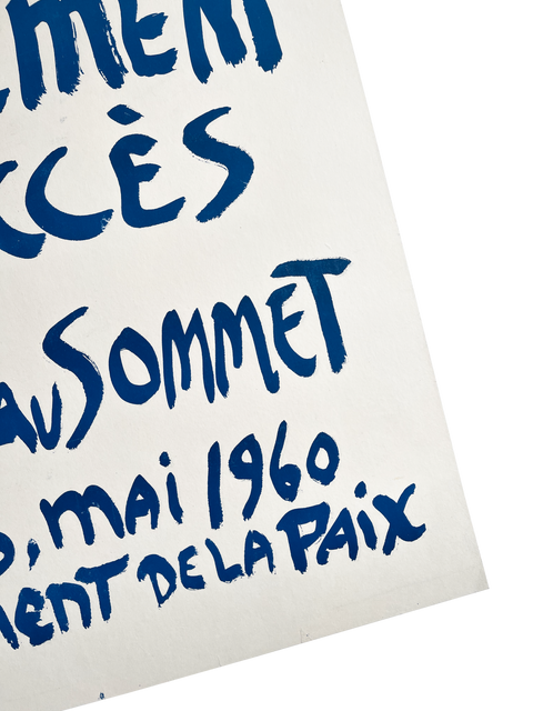 Original Poster By Pablo Picasso Paix Désarmement pour le Succès de la Conférence au Sommet, 1960 - Mourlot