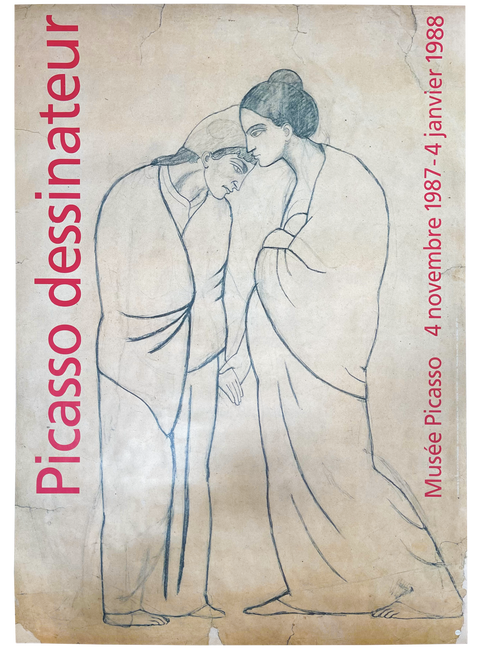 Original Picasso Exhibition Poster "Picasso Dessinateur" - 1987