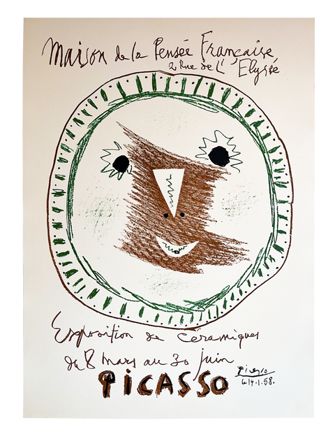 Original Picasso Poster Céramiques II - Maison Pensée Francaise, 1958
