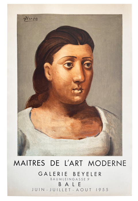 Original Picasso Poster Maitres De L'Art Moderne Galerie Beyeler, Mourlot - 1955