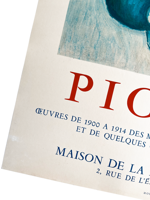 Original Picasso Poster Maison De La Pensée Paris, Mourlot - 1954