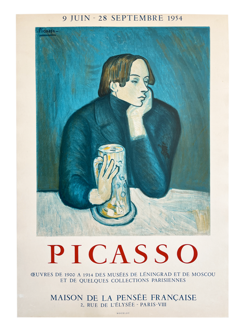 Original Picasso Poster Maison De La Pensée Paris, Mourlot - 1954