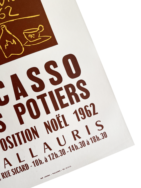 Original Picasso Poster Les Potiers Vallauris 1962