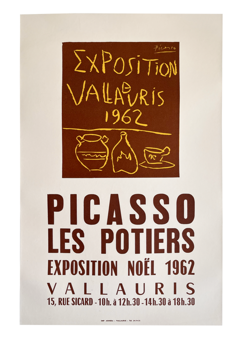 Original Picasso Poster Les Potiers Vallauris 1962