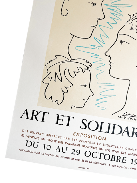 Original Poster Pablo Picasso Galerie Coard Art et solidarité, 1961