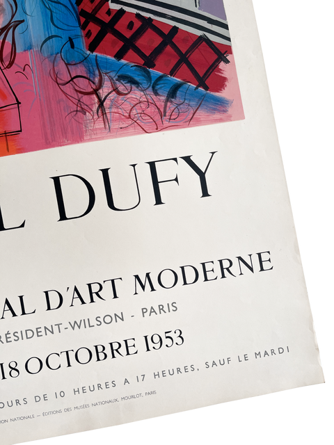 Original Exhibition Poster Raoul Dufy "Musée National D'Art Moderne", 1953 - Mourlot