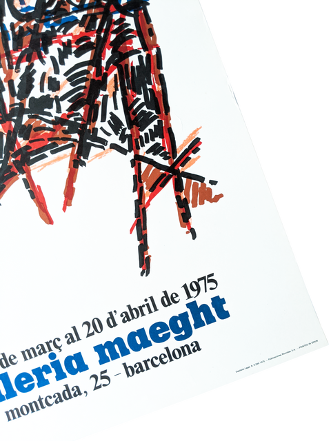 Original Exhibition Poster Riopelle Barcelone at Gallerie Maeght