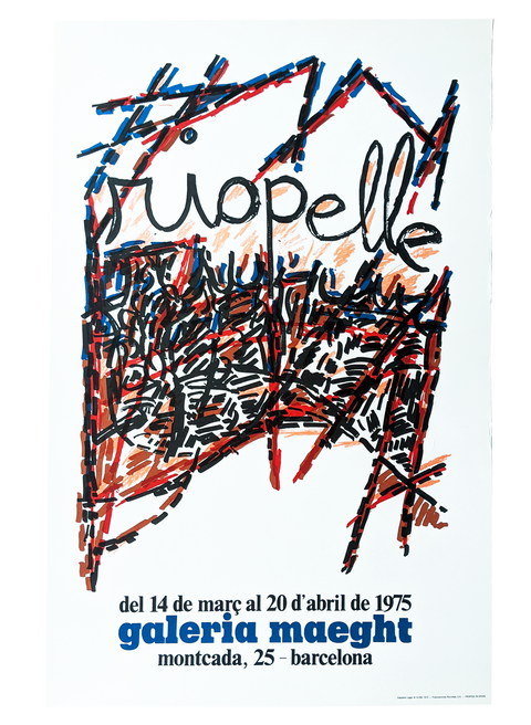 Original Exhibition Poster Riopelle Barcelone at Gallerie Maeght