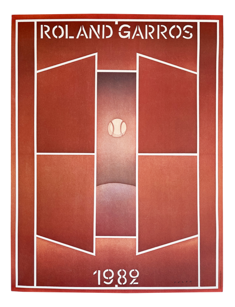 Original Roland Garros Poster Folon, 1982