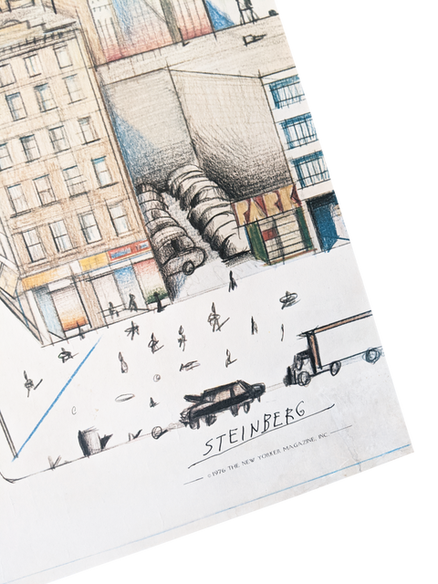 Original Poster For The New Yorker Magazine, by Steinberg in 1976