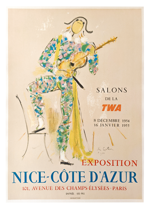 Original Poster Salon TWA By Jean Cocteau, 1954