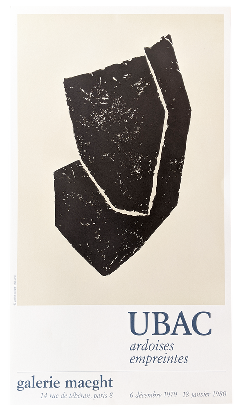 Original Exhibition Poster By Ubac at the Galerie Maeght in 1980