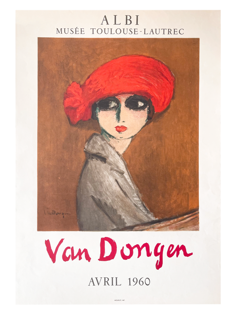 Original Lithographic Poster "Le Coquelicot" By Kees Van Dongen, 1960 - Mourlot